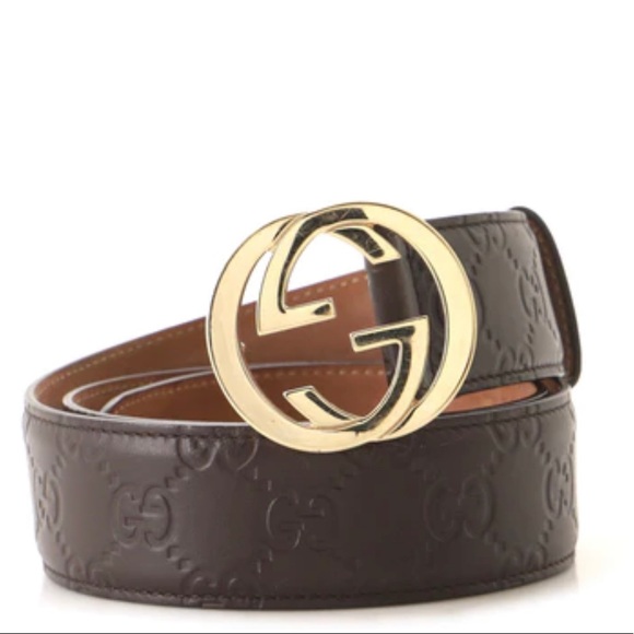 Gucci Accessories - 💫 Gucci Interlocking GG Leather Belt In Chocolate